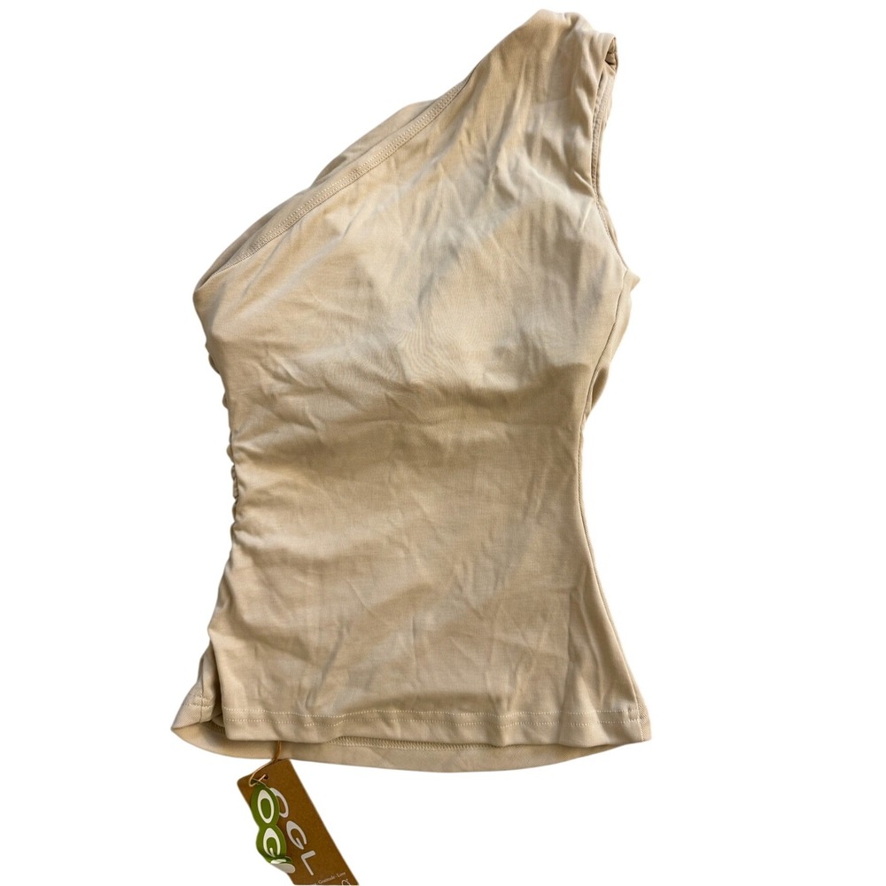 OGL Sandwashed One Shoulder Ruched Bra Tank size XS Morning Mist NWT - Picture 10 of 14
